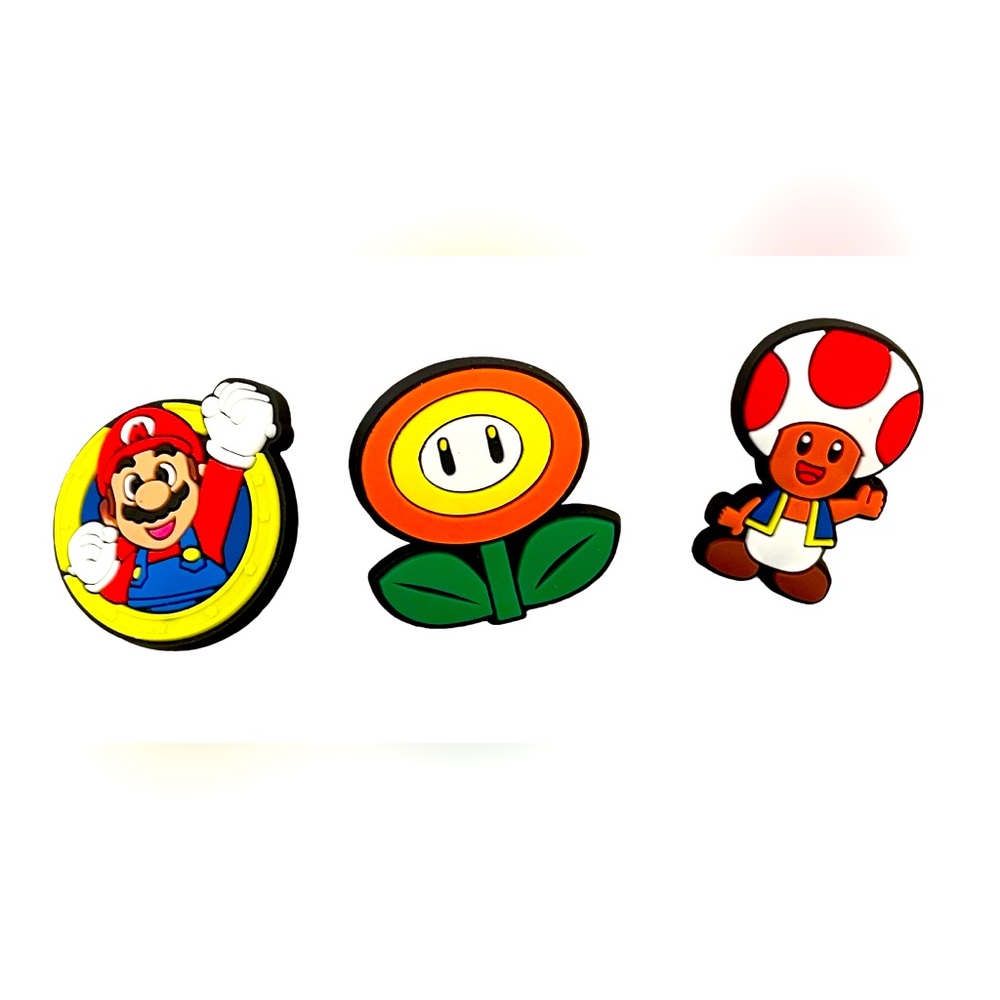 Croc charms Super Mario Brothers set of 3